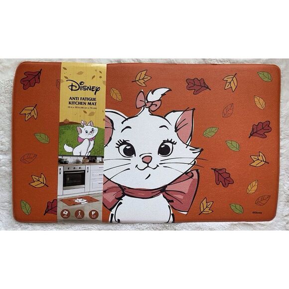 Disney Aristocats Marie Anti Fatigue Kitchen Mat Rug 18”x30” Fall Leaves NEW - Picture 1 of 10